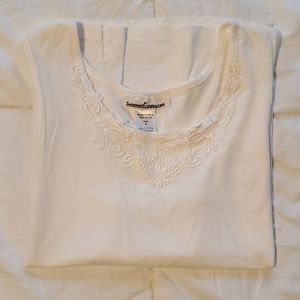 Embroidered Breezy Swing Tunic Tank
